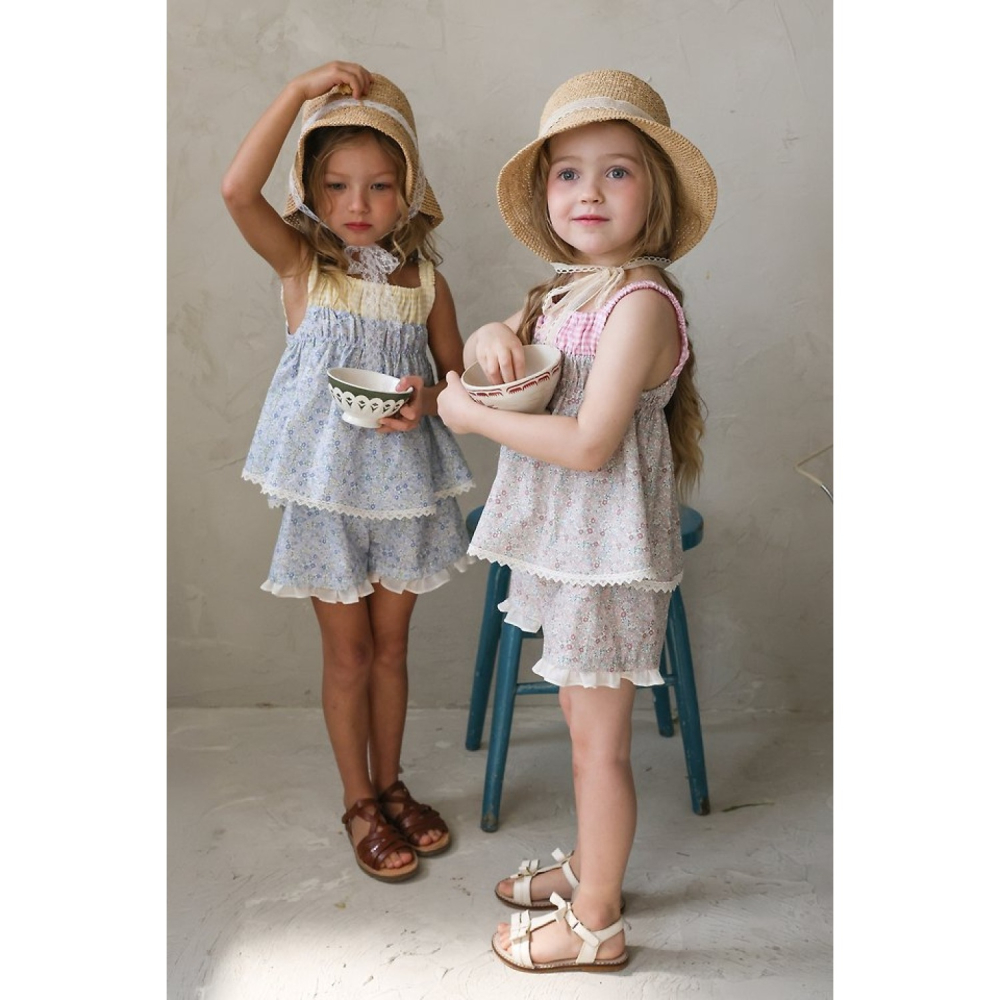 FLO 碎花荷葉短褲-細節圖2