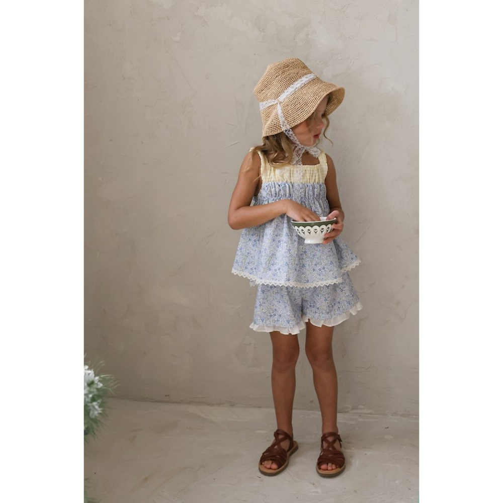 FLO 碎花拼接上衣-細節圖4