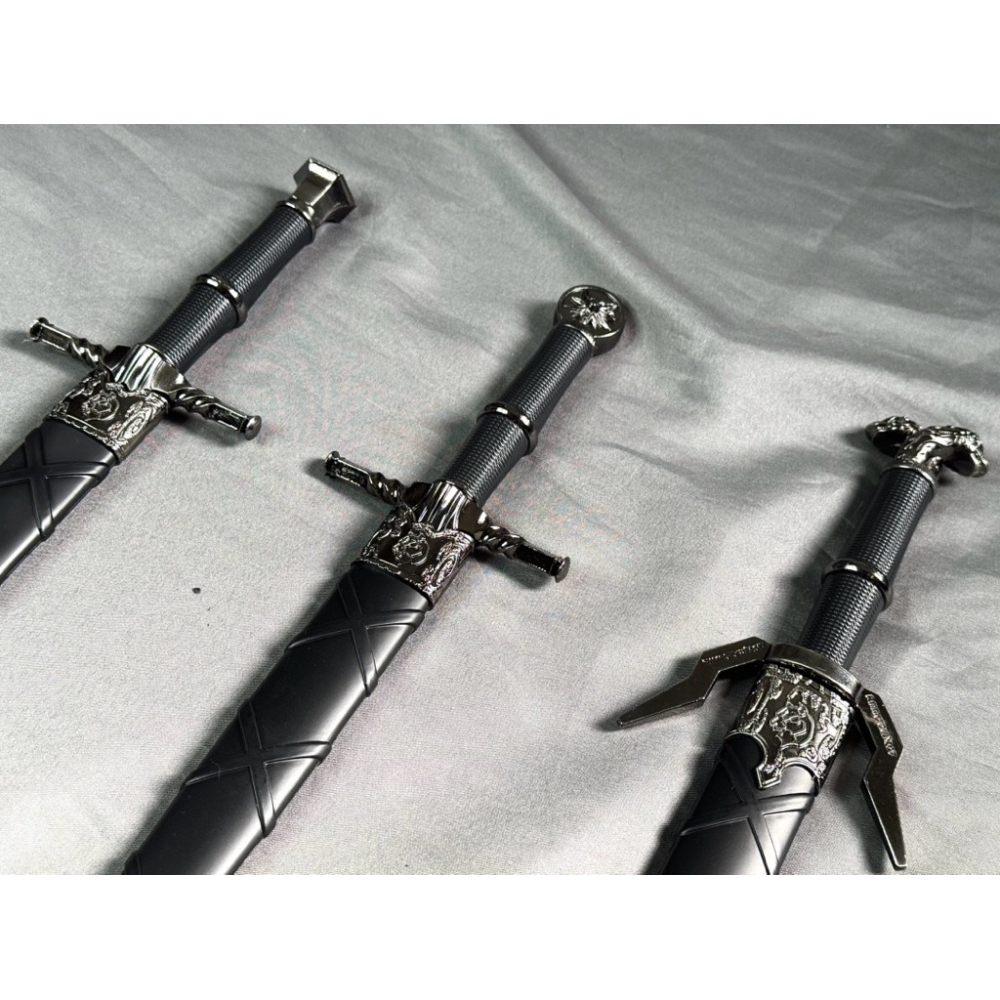 40cm 獵X士風格小型擺設劍/巫X/未開刃/不鏽鋼模型劍/異獸造型劍匣/收藏展示道具/三款造型-細節圖3
