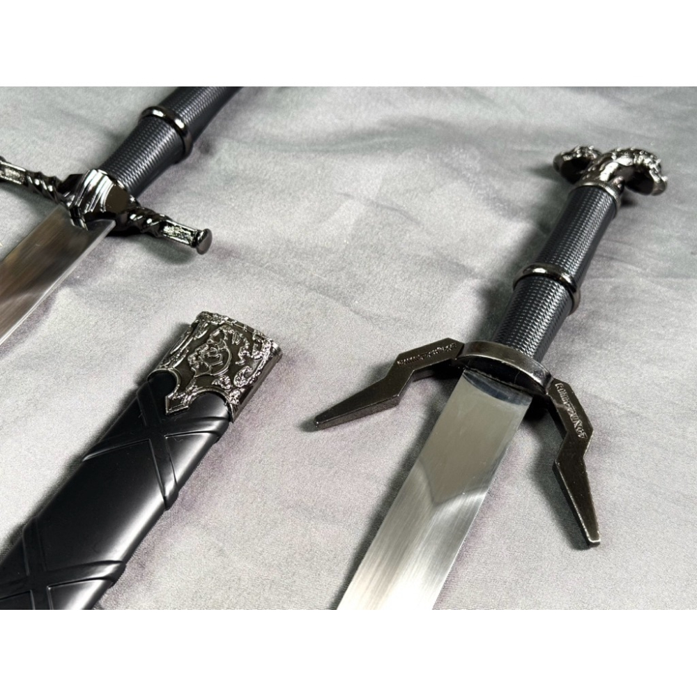 40cm 獵X士風格小型擺設劍/巫X/未開刃/不鏽鋼模型劍/異獸造型劍匣/收藏展示道具/三款造型-細節圖6