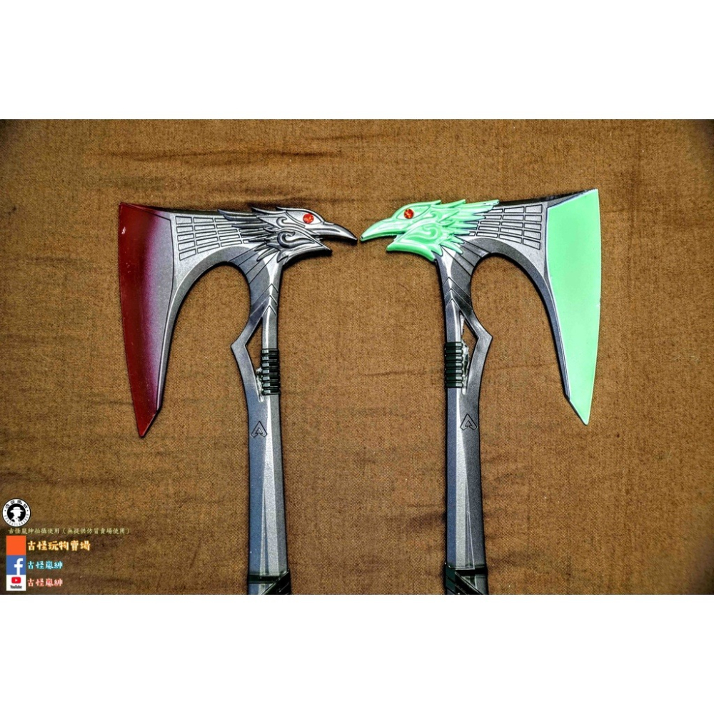 APEX全金屬英雄尋血犬渡鴉之咬斧頭/29cm280g紅綠兩款/14cm110g紅款/共三款/送展示架-細節圖2