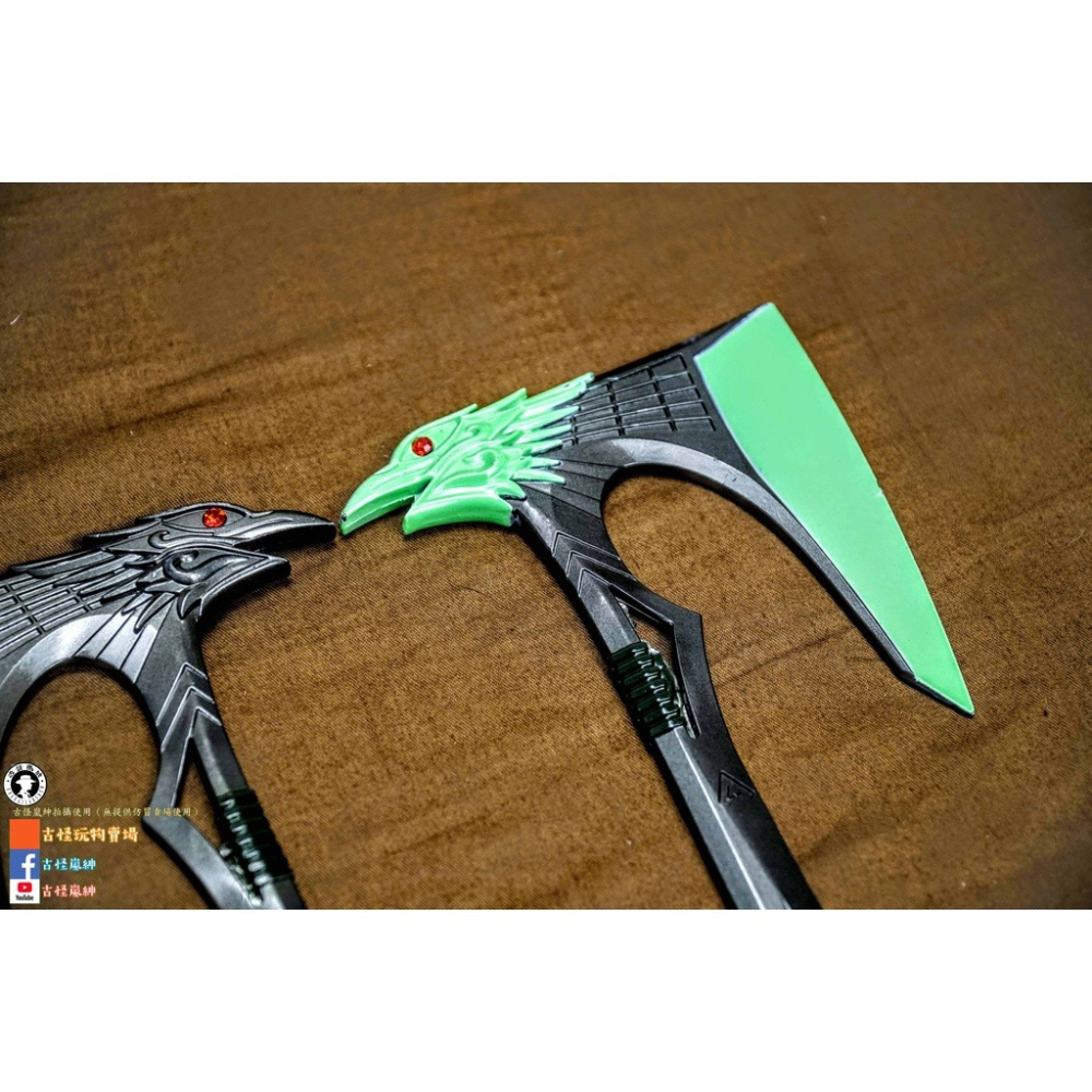 APEX全金屬英雄尋血犬渡鴉之咬斧頭/29cm280g紅綠兩款/14cm110g紅款/共三款/送展示架-細節圖3