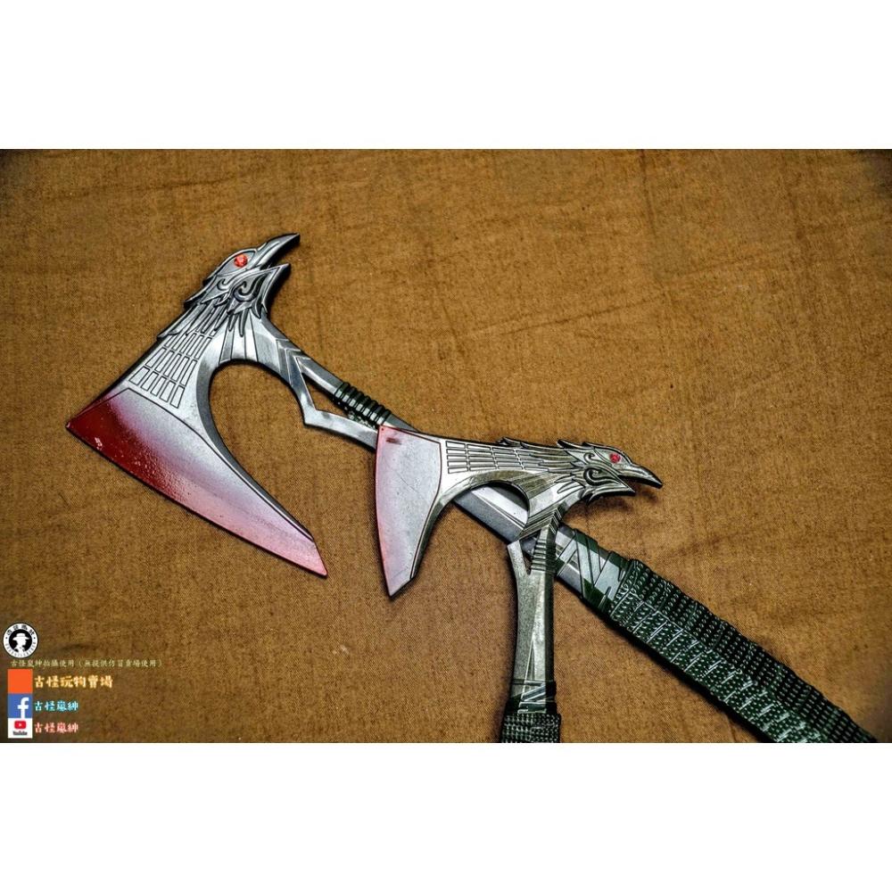 APEX全金屬英雄尋血犬渡鴉之咬斧頭/29cm280g紅綠兩款/14cm110g紅款/共三款/送展示架-細節圖6