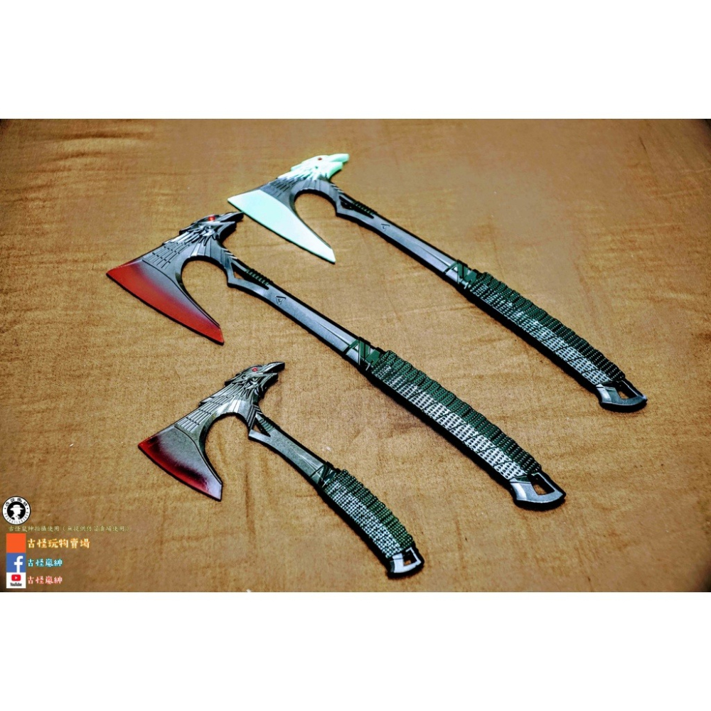 APEX全金屬英雄尋血犬渡鴉之咬斧頭/29cm280g紅綠兩款/14cm110g紅款/共三款/送展示架-細節圖7