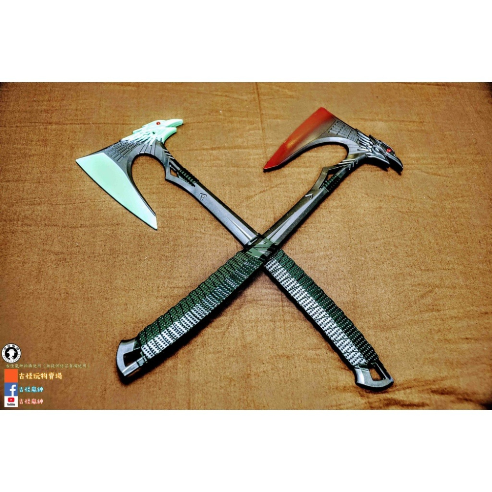 APEX全金屬英雄尋血犬渡鴉之咬斧頭/29cm280g紅綠兩款/14cm110g紅款/共三款/送展示架-細節圖8