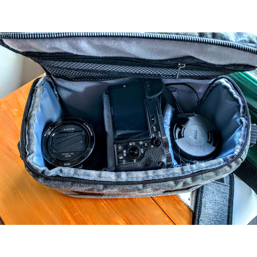 相機包/攝影包/單肩斜跨小包/旅遊包/微單包/多功能相機包/透氣防水耐磨抗震-細節圖2