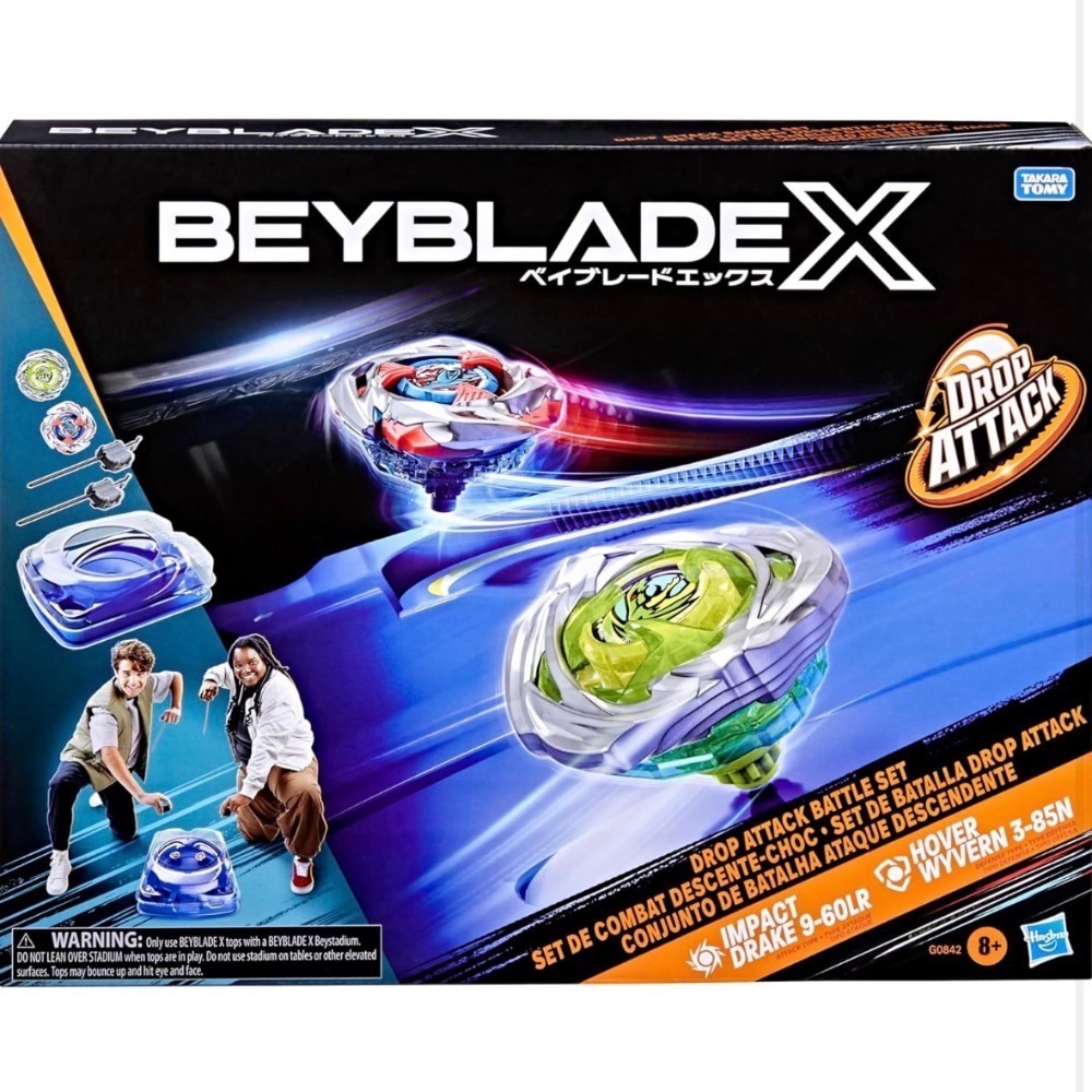 ［現貨］Beyblade X 戰鬥陀螺 X 美版 飛龍組合盤 翱翔飛龍 3-85 N 衝擊龍神 9-60 LR 全新拆檢-規格圖4