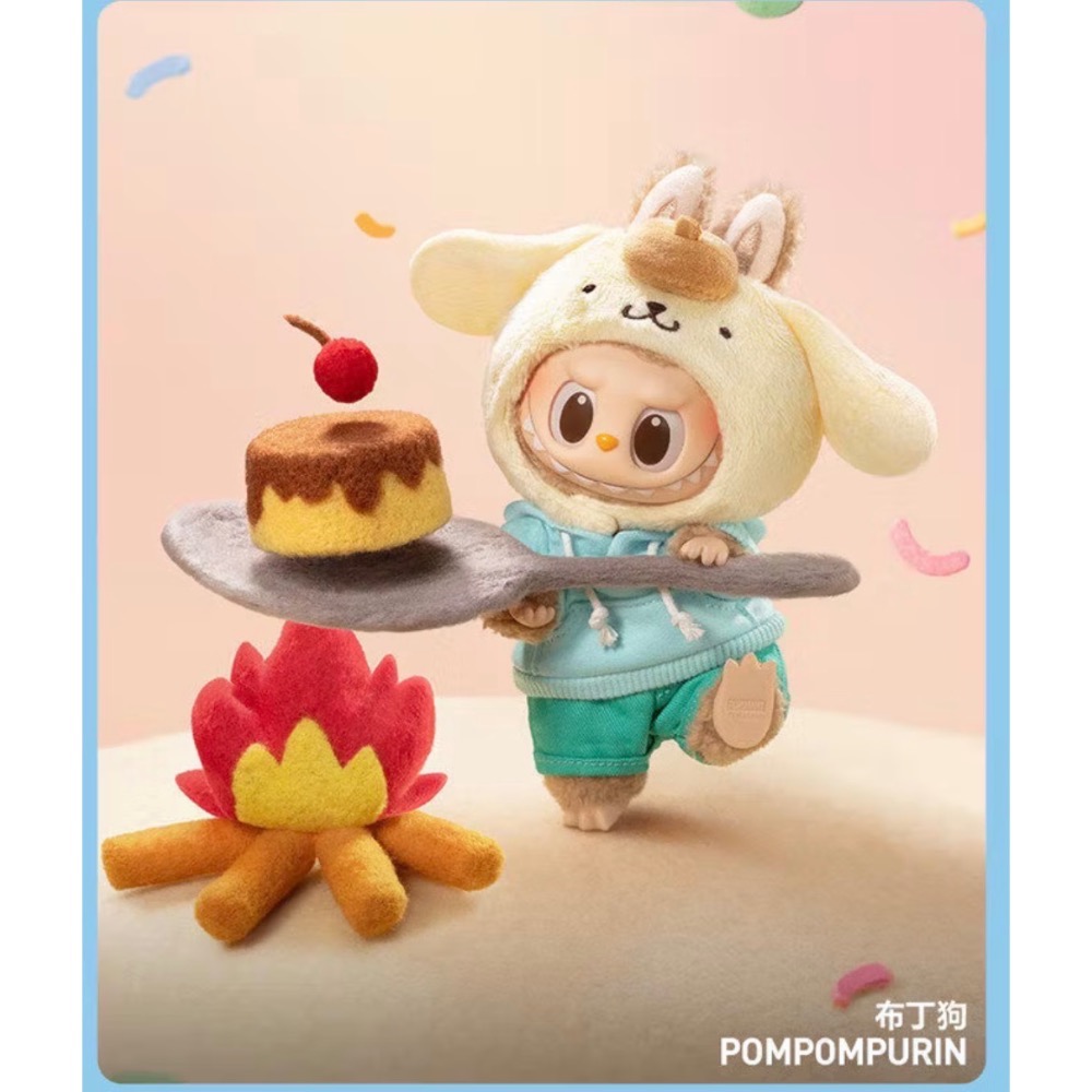 Labubu 正品 popmart 泡泡瑪特 labubu 拉布布x三麗鷗Sanrio 角色聯名 絨毛吊飾 盲盒-細節圖7