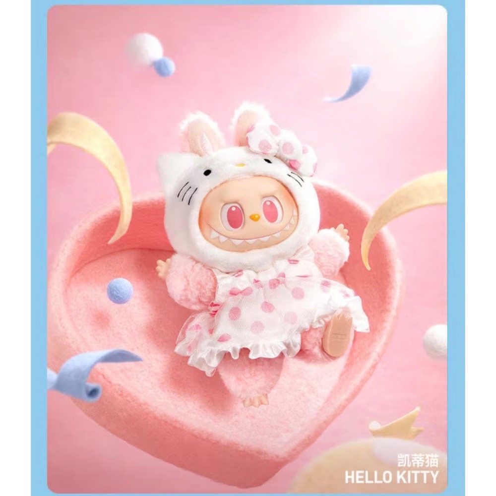 Labubu 正品 popmart 泡泡瑪特 labubu 拉布布x三麗鷗Sanrio 角色聯名 絨毛吊飾 盲盒-規格圖8