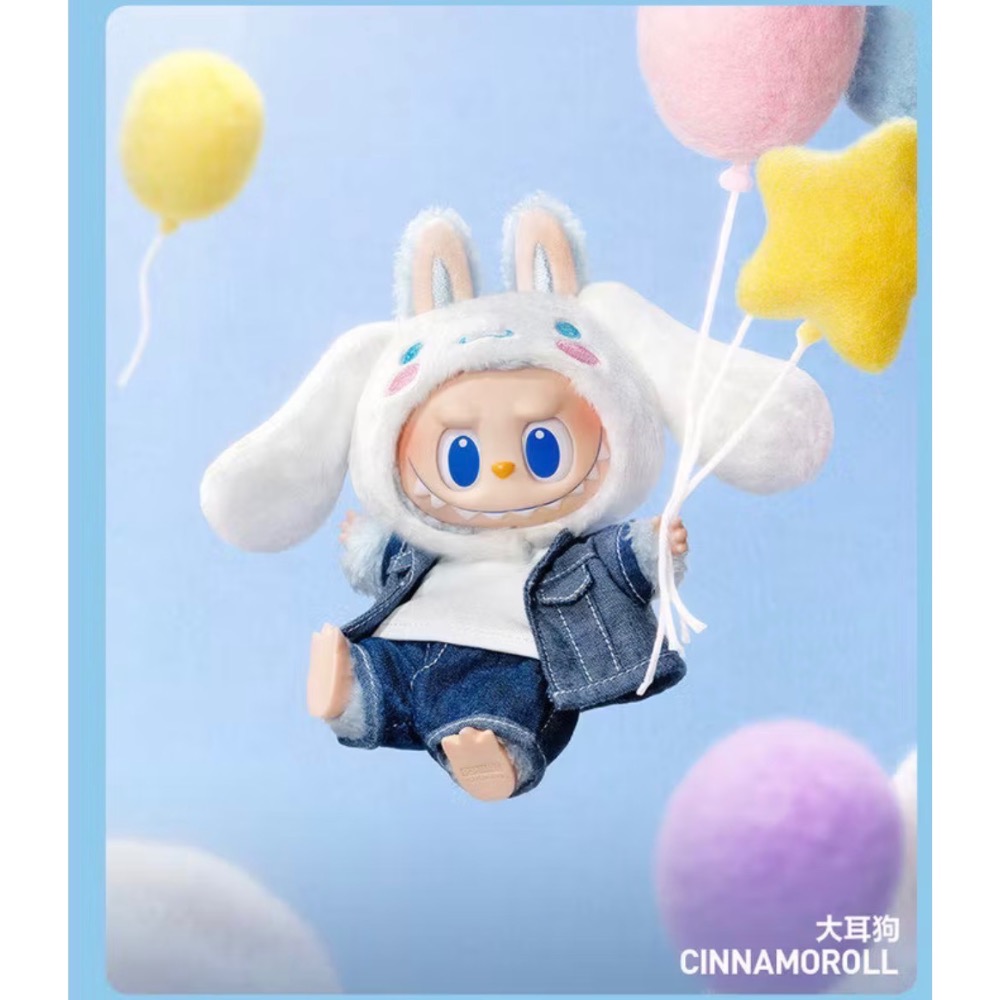 Labubu 正品 popmart 泡泡瑪特 labubu 拉布布x三麗鷗Sanrio 角色聯名 絨毛吊飾 盲盒-規格圖8