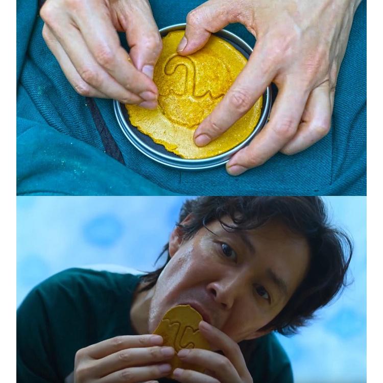 【台灣24H出貨】魷魚遊戲 魷魚遊戲椪糖 椪糖模具 小鐵盒 小圓盒 圓形鐵盒 餅乾模具【RT025】-細節圖4