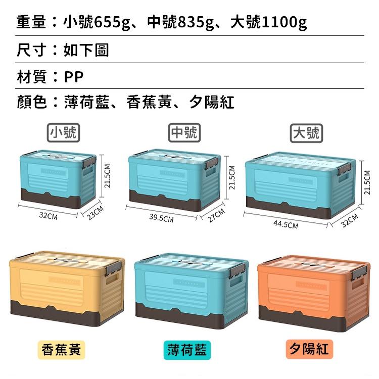 【台灣24H出貨】摺疊收納箱 可疊加收納箱 露營收納箱 雜物收納箱 玩具箱 整理箱 車用收納箱【RS1349】-細節圖2