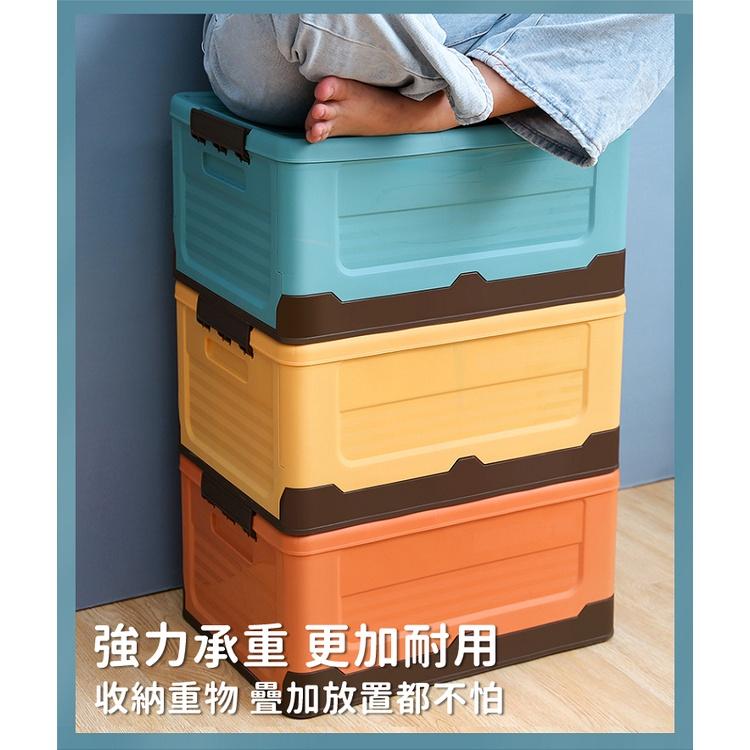 【台灣24H出貨】摺疊收納箱 可疊加收納箱 露營收納箱 雜物收納箱 玩具箱 整理箱 車用收納箱【RS1349】-細節圖7