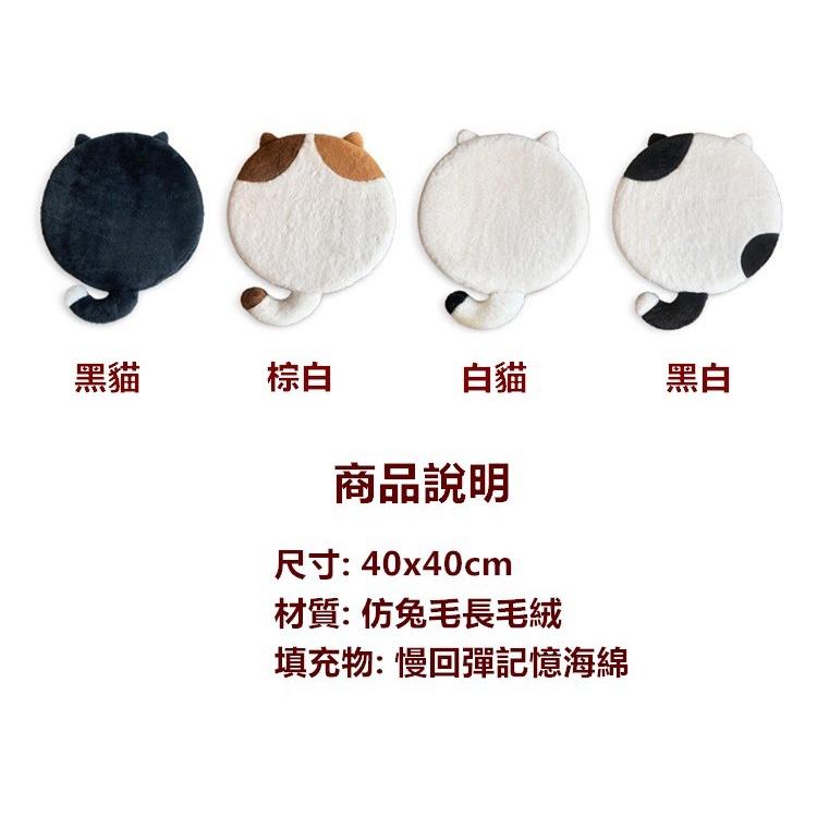 【台灣24H出貨】坐墊 貓咪造型坐墊 椅墊 造型坐墊 貓咪坐墊 毛絨坐墊 記憶海綿坐墊 沙發椅墊 禮物【RS1272】-細節圖2