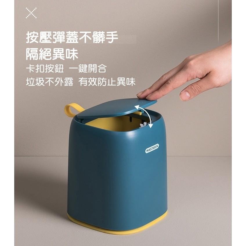 【台灣24H出貨】垃圾桶 按壓式垃圾桶 桌面垃圾桶 提把垃圾桶 卡扣式垃圾筒 辦公桌垃圾桶 桌上垃圾桶【RS1222】-細節圖5
