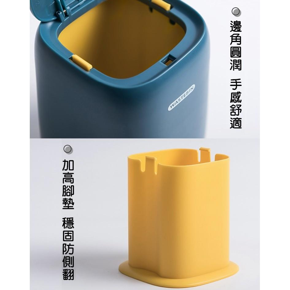 【台灣24H出貨】垃圾桶 按壓式垃圾桶 桌面垃圾桶 提把垃圾桶 卡扣式垃圾筒 辦公桌垃圾桶 桌上垃圾桶【RS1222】-細節圖7