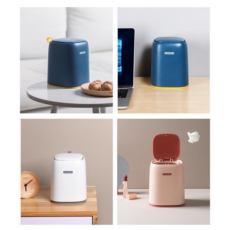 【台灣24H出貨】垃圾桶 按壓式垃圾桶 桌面垃圾桶 提把垃圾桶 卡扣式垃圾筒 辦公桌垃圾桶 桌上垃圾桶【RS1222】-細節圖9