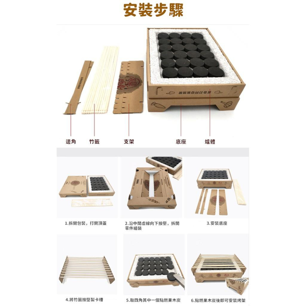 【台灣24H出貨】快速生火 懶人烤肉 拋棄式烤肉架 一次性烤肉架 烤肉架 丟棄式烤架 野營 露營 戶外【CP027】-細節圖5