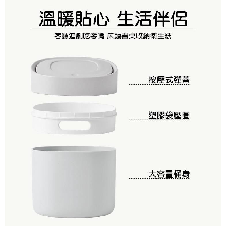 【台灣24H出貨】桌面按壓垃圾桶 按壓式垃圾桶 垃圾桶 迷你垃圾桶 辦公室垃圾桶 彈蓋垃圾桶 小垃圾桶【RS1226】-細節圖3