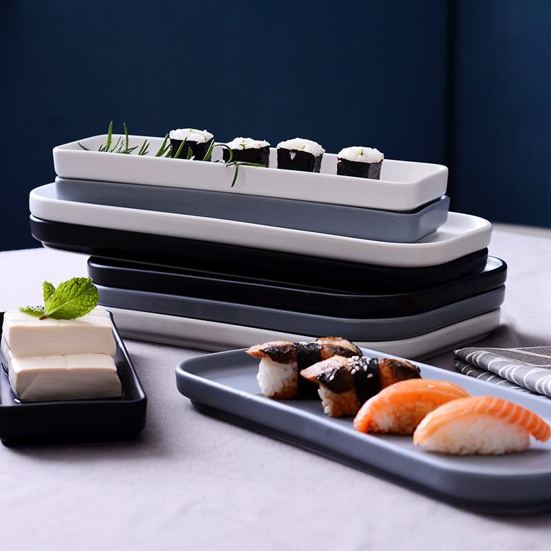 [細長] 陶瓷長方壽司盤 北歐風 啞光餐盤 長盤 壽司盤 蛋糕盤 陶瓷盤 盤子 餐盤 菜盤【RS919】-細節圖7