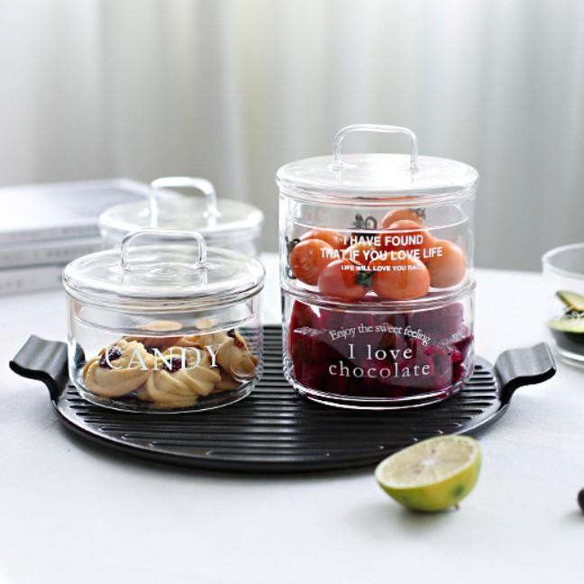 【台灣24H出貨】密封罐 零食玻璃儲物罐 玻璃碗 收納罐 玻璃罐 零食收納罐 居家收納【RS886】-細節圖5