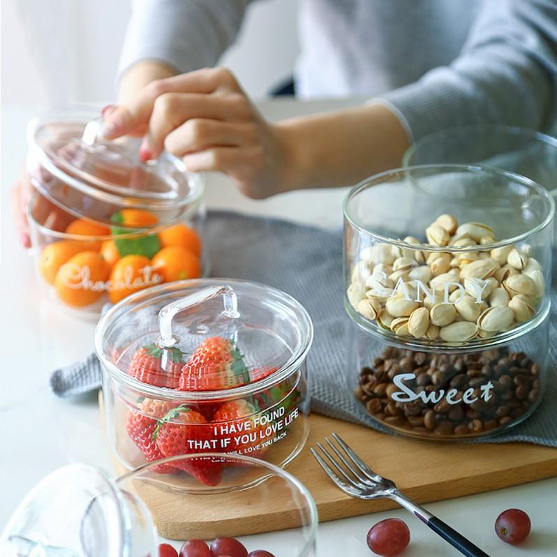【台灣24H出貨】密封罐 零食玻璃儲物罐 玻璃碗 收納罐 玻璃罐 零食收納罐 居家收納【RS886】-細節圖7