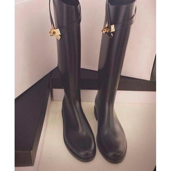 雨季必備款 金釦扣環雨靴 高筒雨靴 靴子 長靴 雨靴【FS056】-細節圖5
