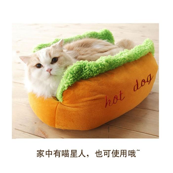 【台灣24H出貨】狗窩 熱狗造型寵物墊 寵物墊 熱狗窩 狗床 寵物床 寵物用品 可拆洗 冰涼保暖兩用【RS635】-細節圖3