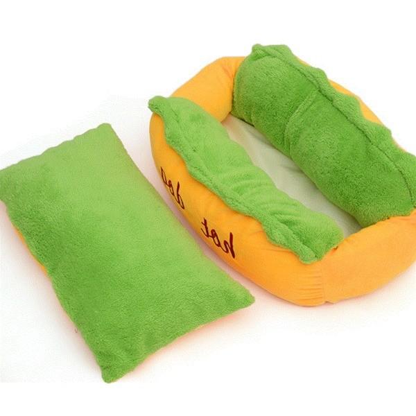 【台灣24H出貨】狗窩 熱狗造型寵物墊 寵物墊 熱狗窩 狗床 寵物床 寵物用品 可拆洗 冰涼保暖兩用【RS635】-細節圖6