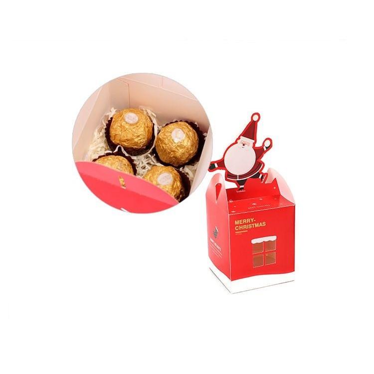 【台灣24H出貨】聖誕老人麋鹿手提包裝盒 聖誕節 糖果盒 禮物盒 紙盒 烘焙餅乾盒【ME011】-細節圖4
