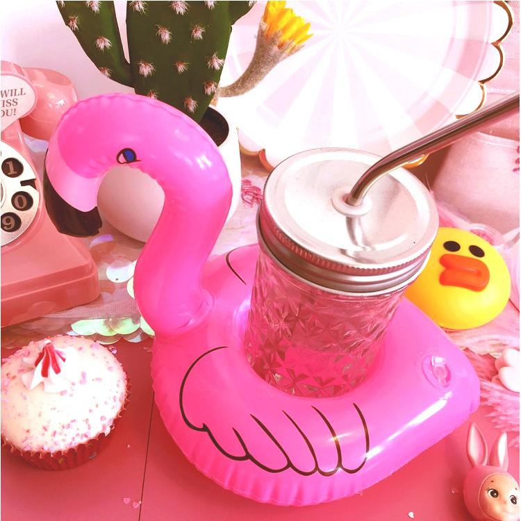 造型充氣杯架 紅鶴 獨角獸 飲料杯墊 水上杯墊 杯架 飲料架 游泳圈 水杯架 飲料泳圈 【RS467】-細節圖2