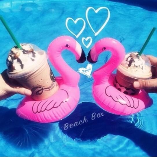 造型充氣杯架 紅鶴 獨角獸 飲料杯墊 水上杯墊 杯架 飲料架 游泳圈 水杯架 飲料泳圈 【RS467】-細節圖3