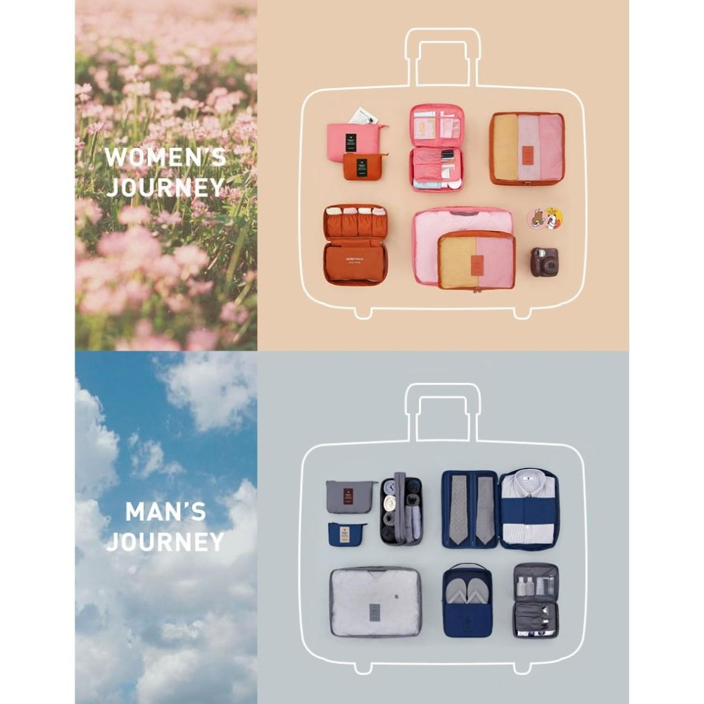 【熱銷萬件 台灣24H出貨】旅行收納袋 旅行袋 盥洗收納包 衣物分類袋 壓縮袋 包中包 收納袋 衣物收納袋【RB362】-細節圖7