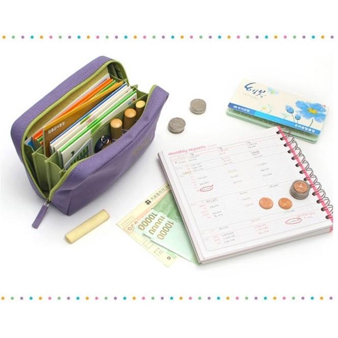 多功能大容量存摺印章收納包 化妝包 理財包 零錢包【RB334】-細節圖3