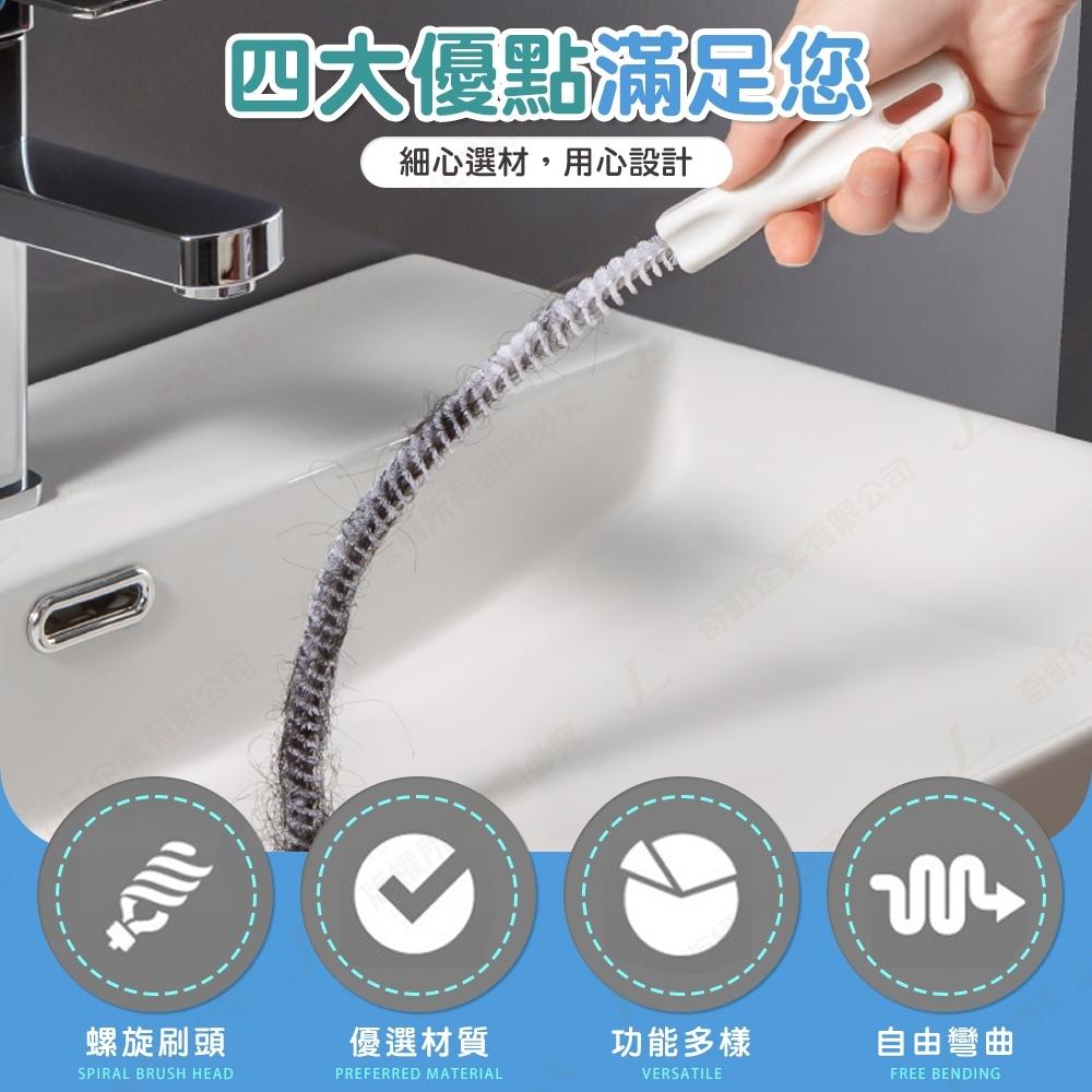 【快速出貨】水管疏通刷 水管疏通器 下水道疏通器 排水孔疏通器 頭髮疏通刷 水管清潔刷 毛髮頭髮清潔 疏通刷-細節圖3