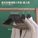 【植絨 防滑 實木】實木植絨衣架 實木衣架 木頭衣架 防滑衣架 無痕衣架 曬衣架 掛衣架 衣架-規格圖2
