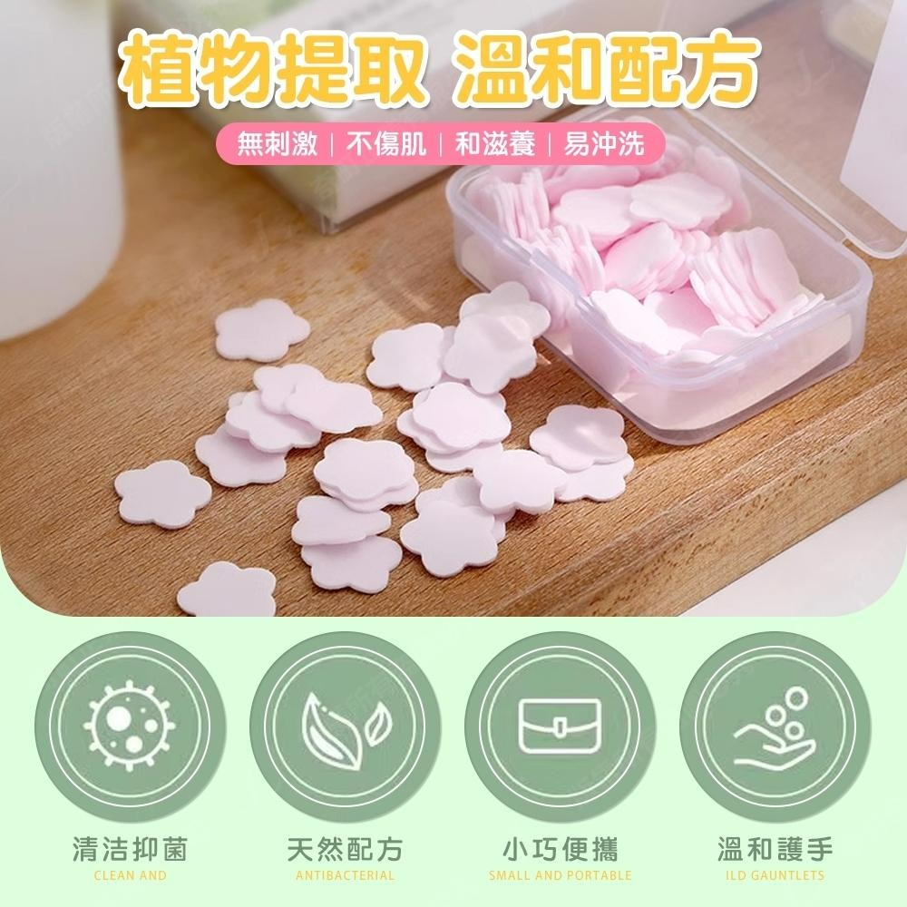 【JL精品工坊】隨身洗手片 香皂片 肥皂片 露營洗手 攜帶洗手片 攜帶式香皂 香皂片 肥皂片 洗手 一次性肥皂-細節圖3