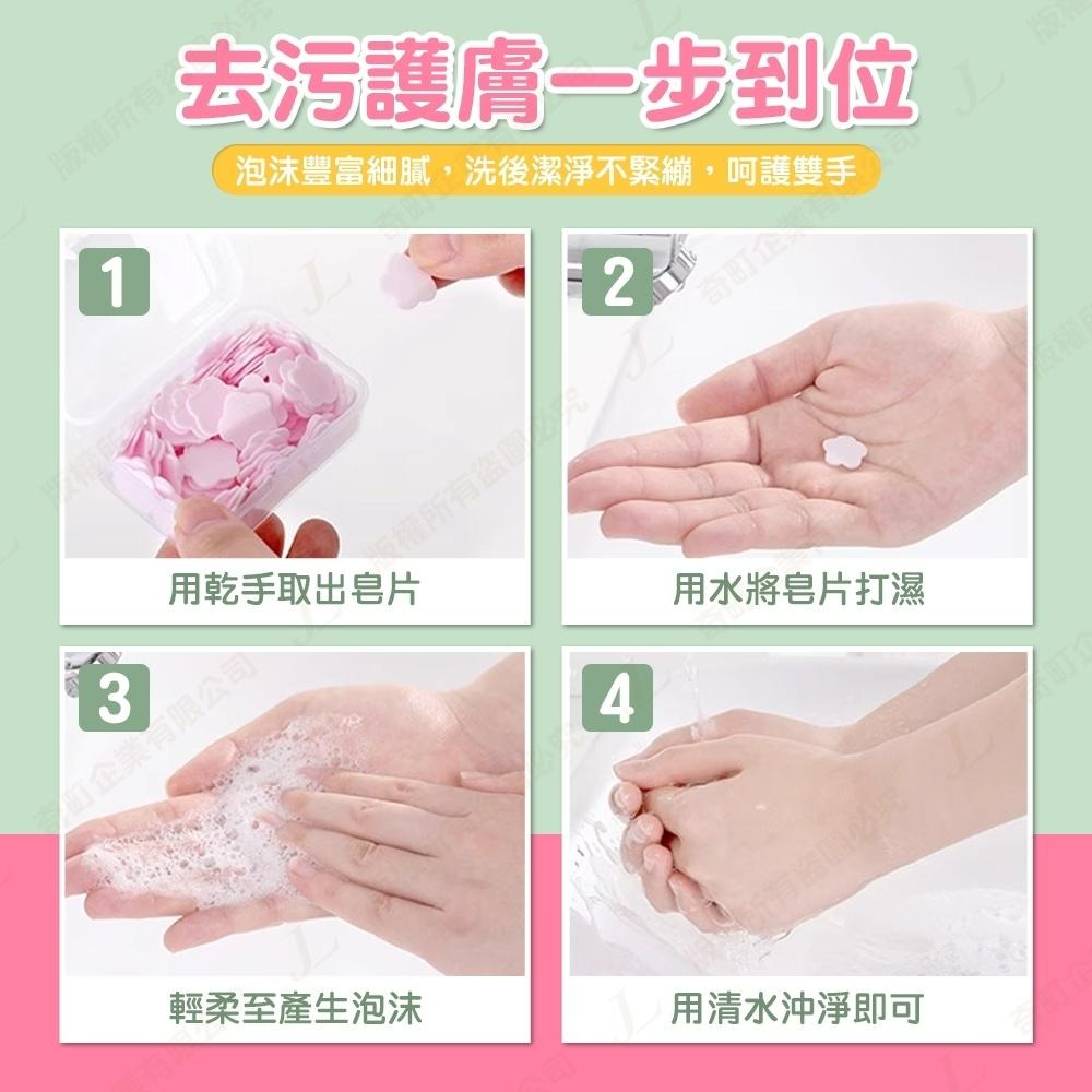 【JL精品工坊】隨身洗手片 香皂片 肥皂片 露營洗手 攜帶洗手片 攜帶式香皂 香皂片 肥皂片 洗手 一次性肥皂-細節圖7