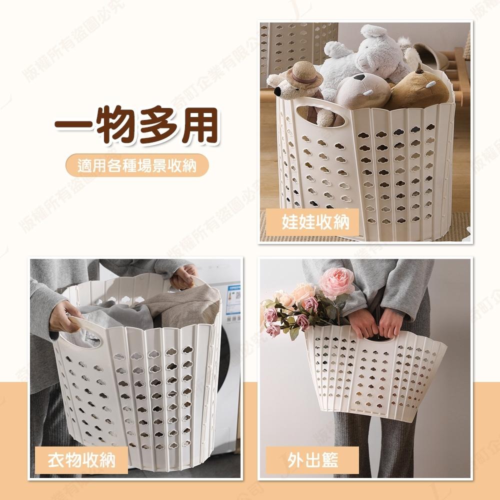 【台灣現貨】手提折疊洗衣籃 洗衣籃 髒衣籃 衣物籃 洗衣收納 軟式洗衣籃 折疊洗衣籃 摺疊洗衣籃 髒衣收納籃 衣籃-細節圖6