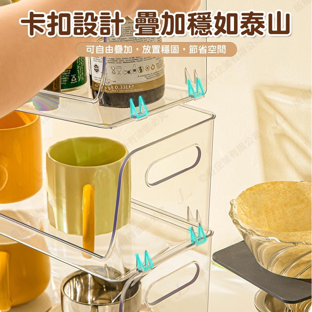 【透明可堆疊】透明收納盒 堆疊收納盒 化妝品收纳盒 壓克力收納盒 桌面收納盒 文具收納 彩妝盒 收納盒-細節圖3