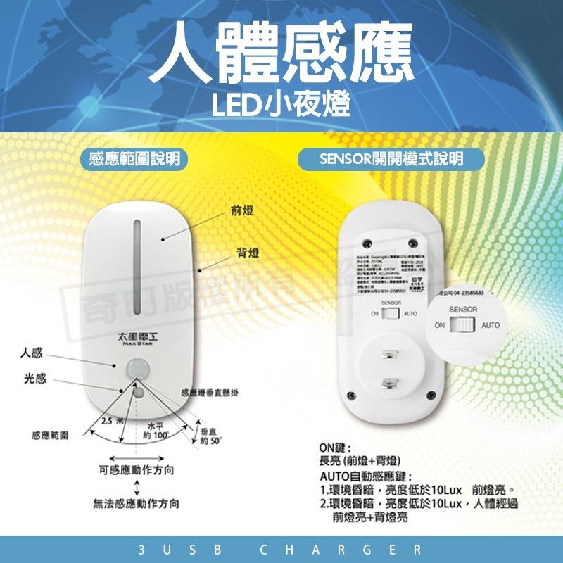 【太星電工Good night】人體感應小夜燈 小夜燈 光感夜燈 感應燈 光控感應 夜燈 LED夜燈 走道燈 插電夜燈-細節圖7