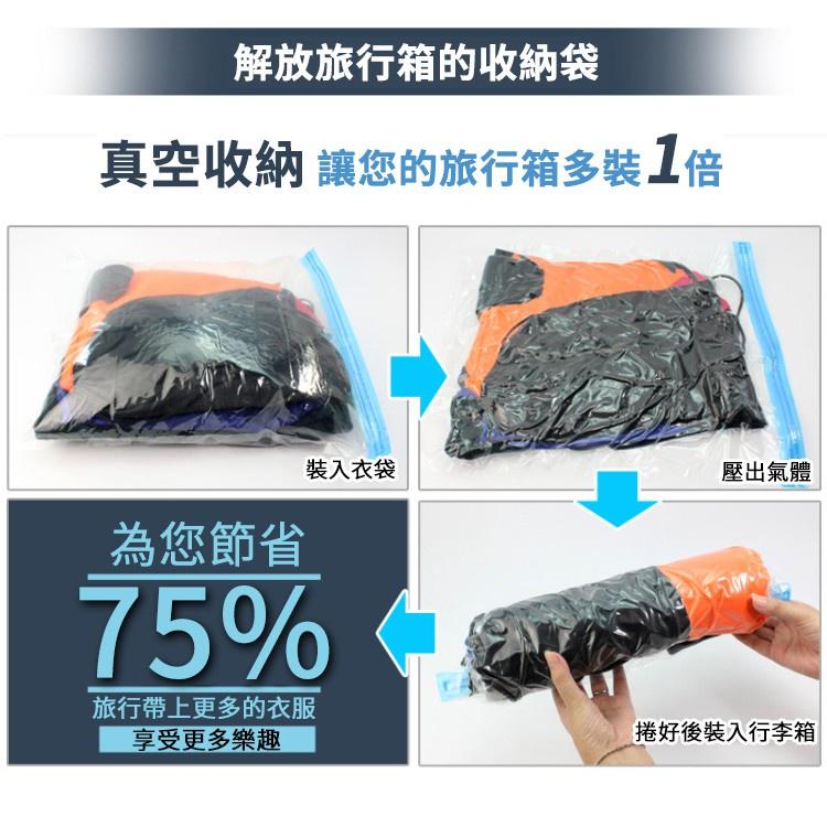 【免抽氣 免工具】免抽氣壓縮袋 手捲真空壓縮袋 真空袋 衣物收納袋 棉被收納袋 壓縮袋 類真空袋-細節圖7