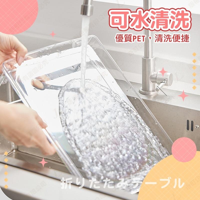 【快速出貨 可層層堆疊】透明收納架 折疊置物架 折疊桌 床上桌 置物架 折疊桌子 折疊懶人桌 摺疊收納架-細節圖5