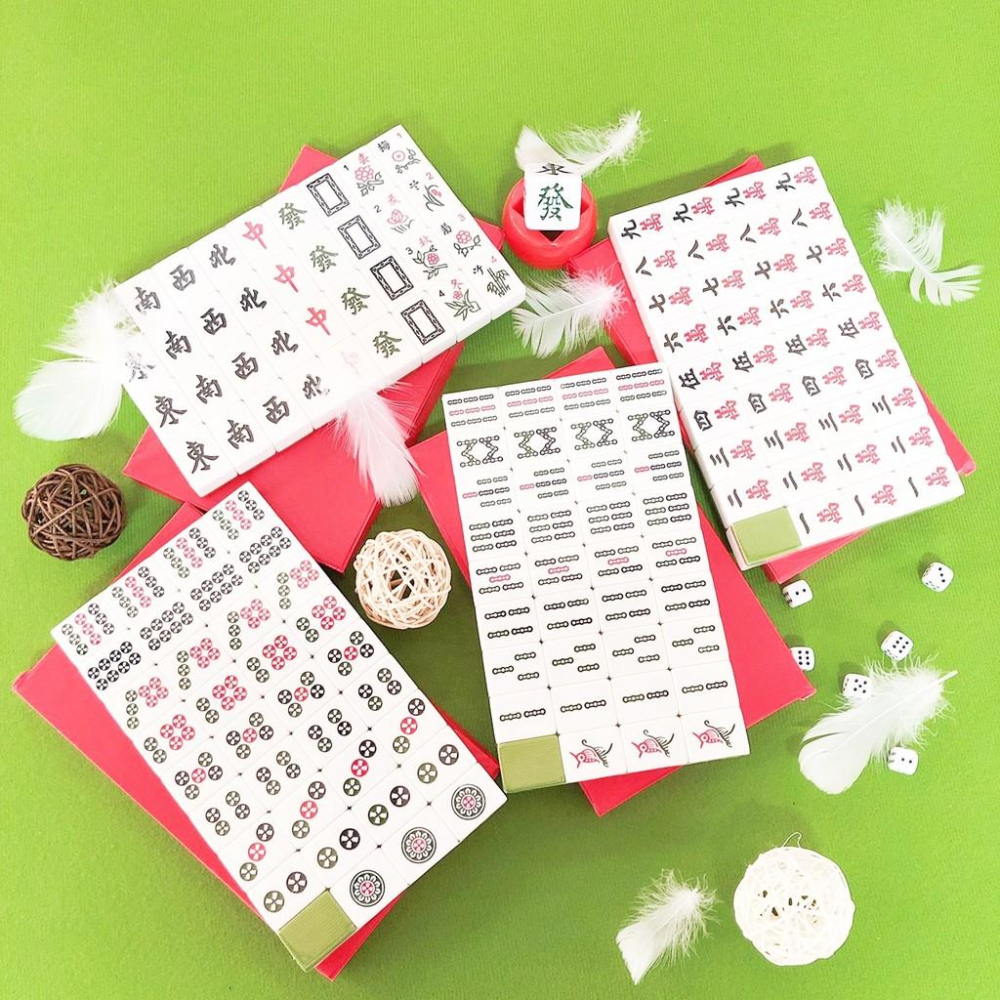 【現貨 33mm】麻將 麻將組 過年打牌 竹絲麻將 33mm麻將 麻將牌 麻將桌-細節圖5