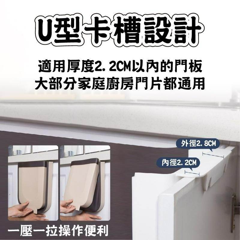 【摺疊掛式垃圾桶】掛式垃圾桶 垃圾桶 廚餘桶 折疊垃圾桶 摺疊垃圾桶 廚房垃圾桶 掛式廚餘桶  壁掛式垃圾桶-細節圖8