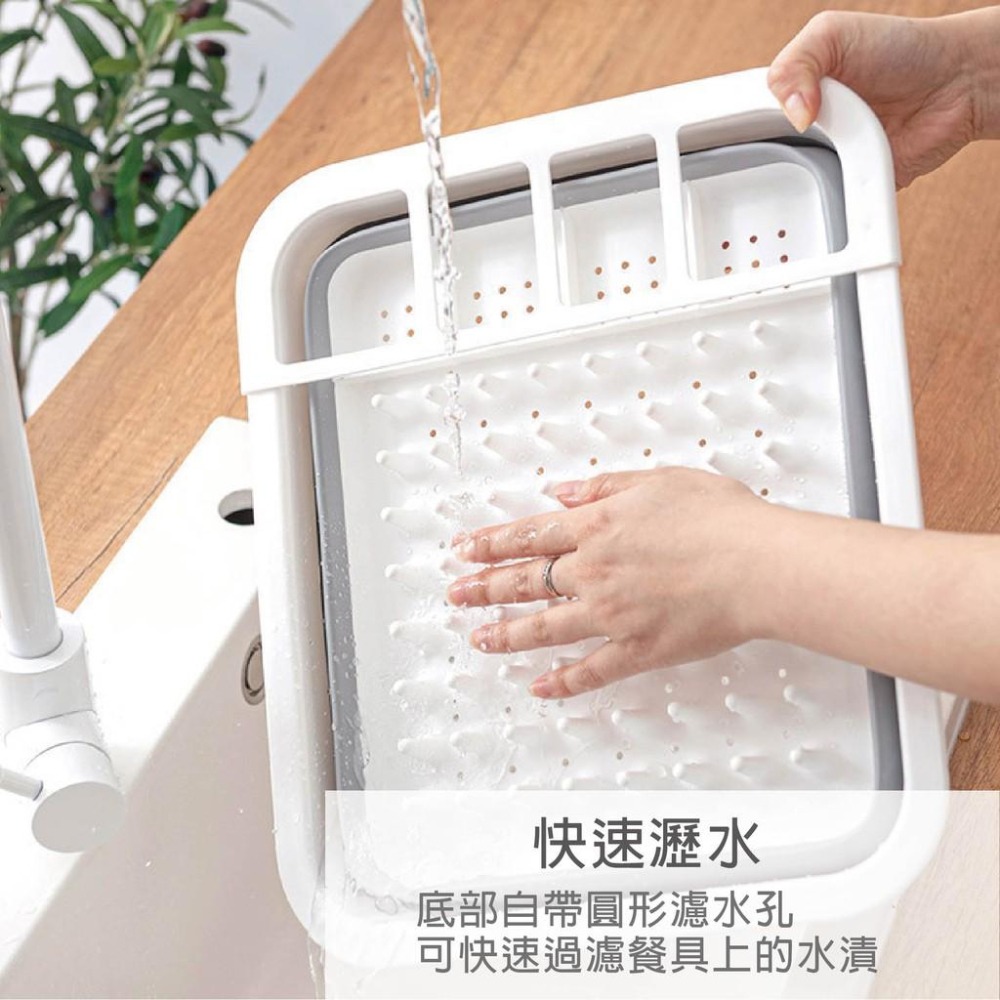 【現貨 摺疊餐具瀝水架】瀝水架 摺疊碗盤瀝水架 瀝水碗架 瀝水籃 餐具架  碗筷 碗盤架 瀝水收納架-細節圖5