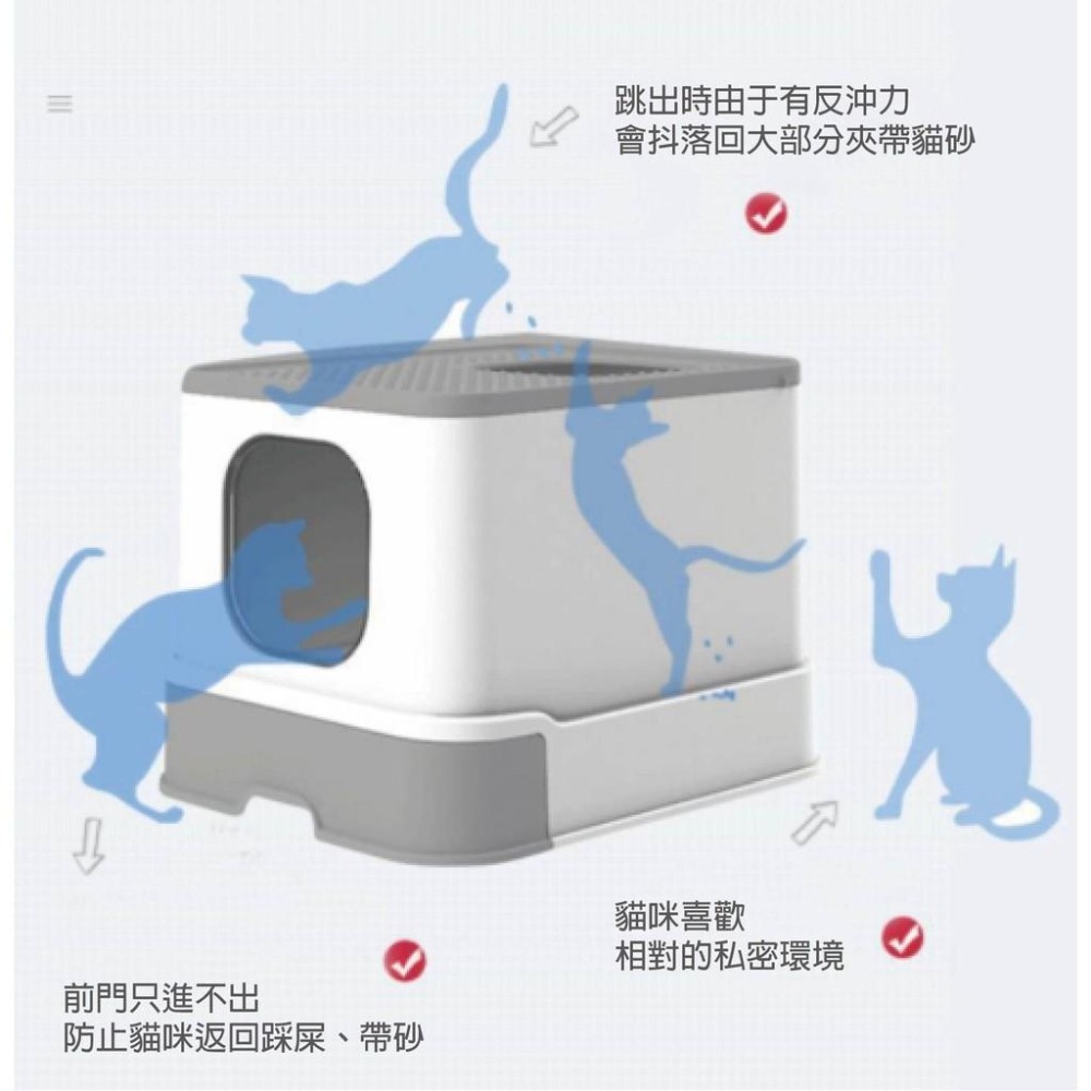 【現貨 歐咪抽屜式貓砂盆】貓砂盆 雙門貓砂盆 抽屜式貓砂盆 JL精品工坊-細節圖2