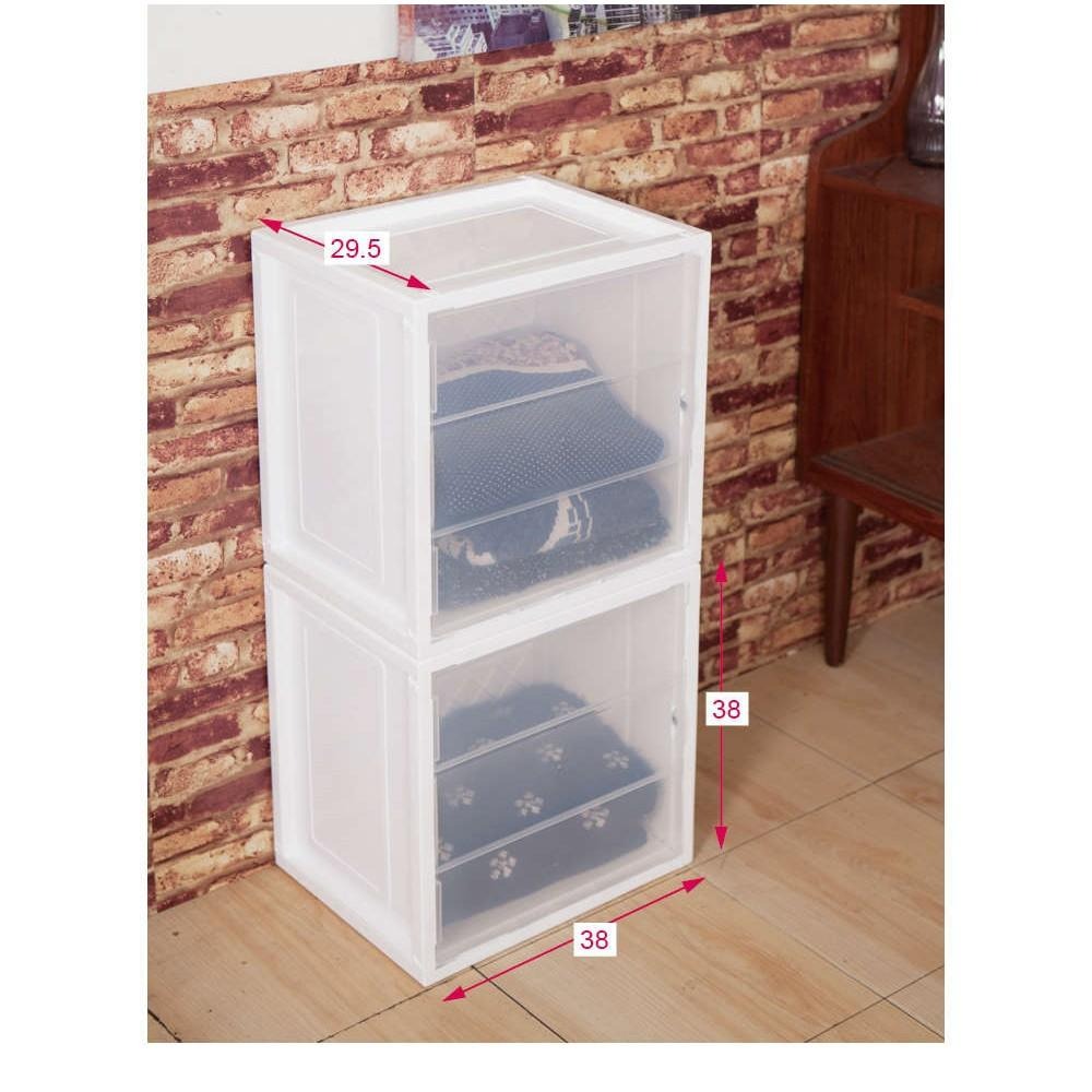 【方塊堆疊收納櫃[無隔板]】收納箱 堆疊收納 收納櫃 置物櫃  堆疊箱-細節圖7