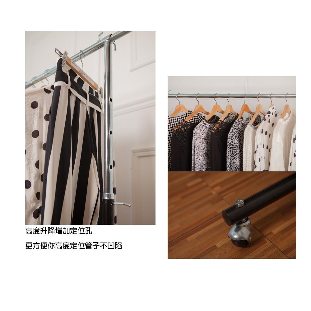 【黑漫鐵製單桿衣架】單桿衣架 衣架 掛衣架 工業衣架 活動衣架 JL精品工坊-細節圖4