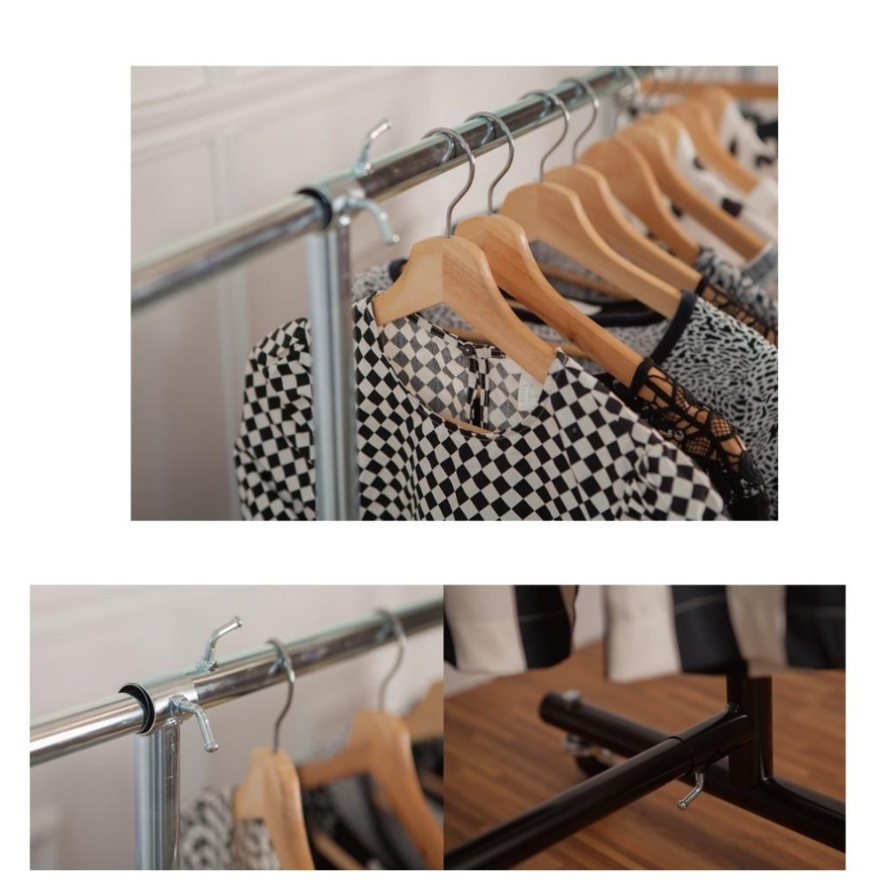 【黑漫鐵製單桿衣架】單桿衣架 衣架 掛衣架 工業衣架 活動衣架 JL精品工坊-細節圖6